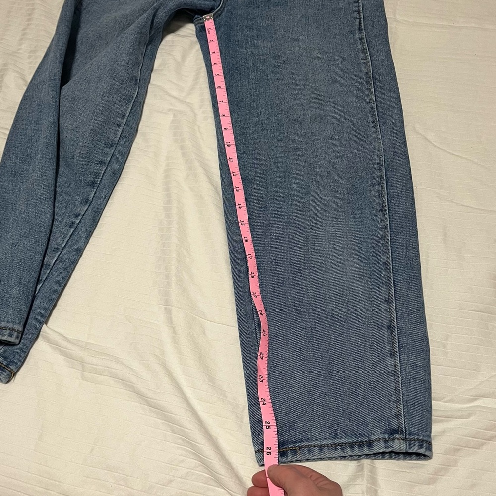 Oak + Fort High Rise Barrel Leg Jean Blue size Medium - Picture 15 of 15